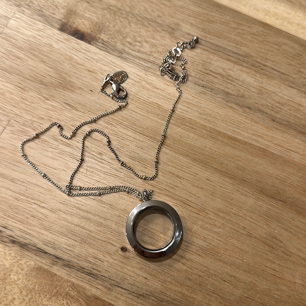 Medium Origami Owl locket on chain and choice of 4 charms